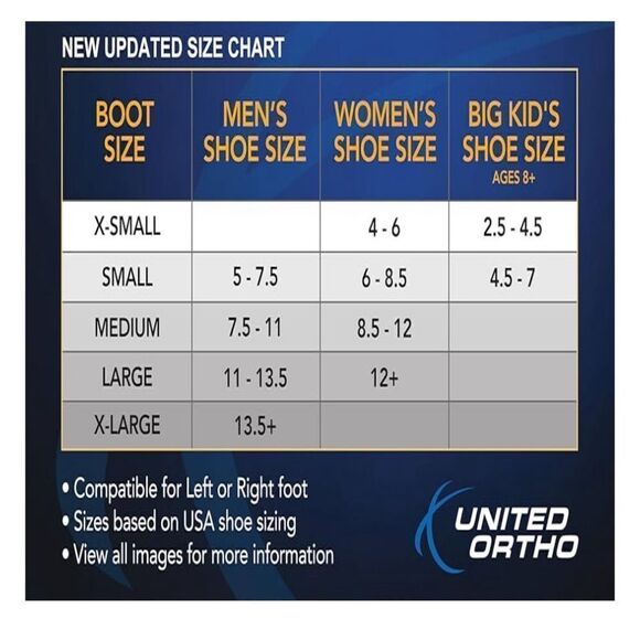 United Ortho Short Air Cam Walker Fracture Boot, Small, Black - Picture 2 of 6
